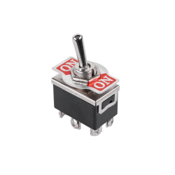Interruptor de Alavanca On-On, DPDT 6P, 10A 125VCA, 6A 250VCA