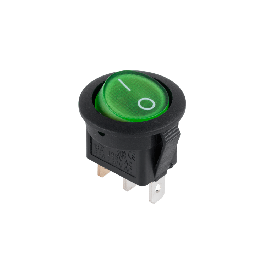 Interruptor com luz verde, ON-OFF, 230V