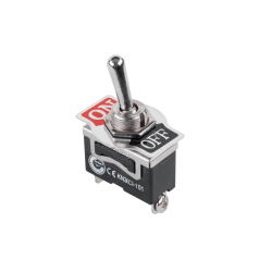 Interruptor de Alavanca, On-Off, 10A 125VCA, 6A 250VCA, SPST Carcaça de 2 pinos