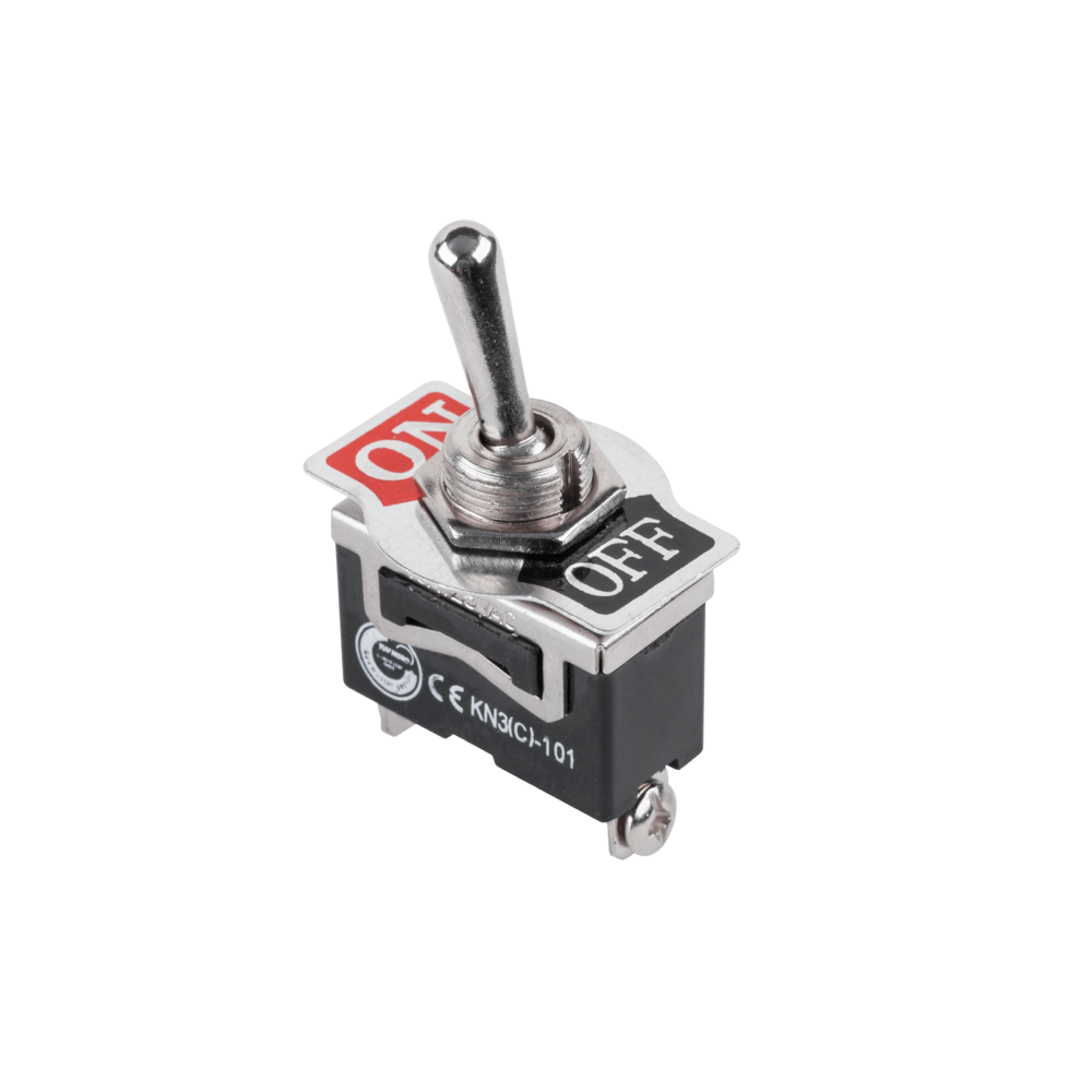 Interruptor de Alavanca, On-Off, 10A 125VCA, 6A 250VCA, SPST Carcaça de 2 pinos