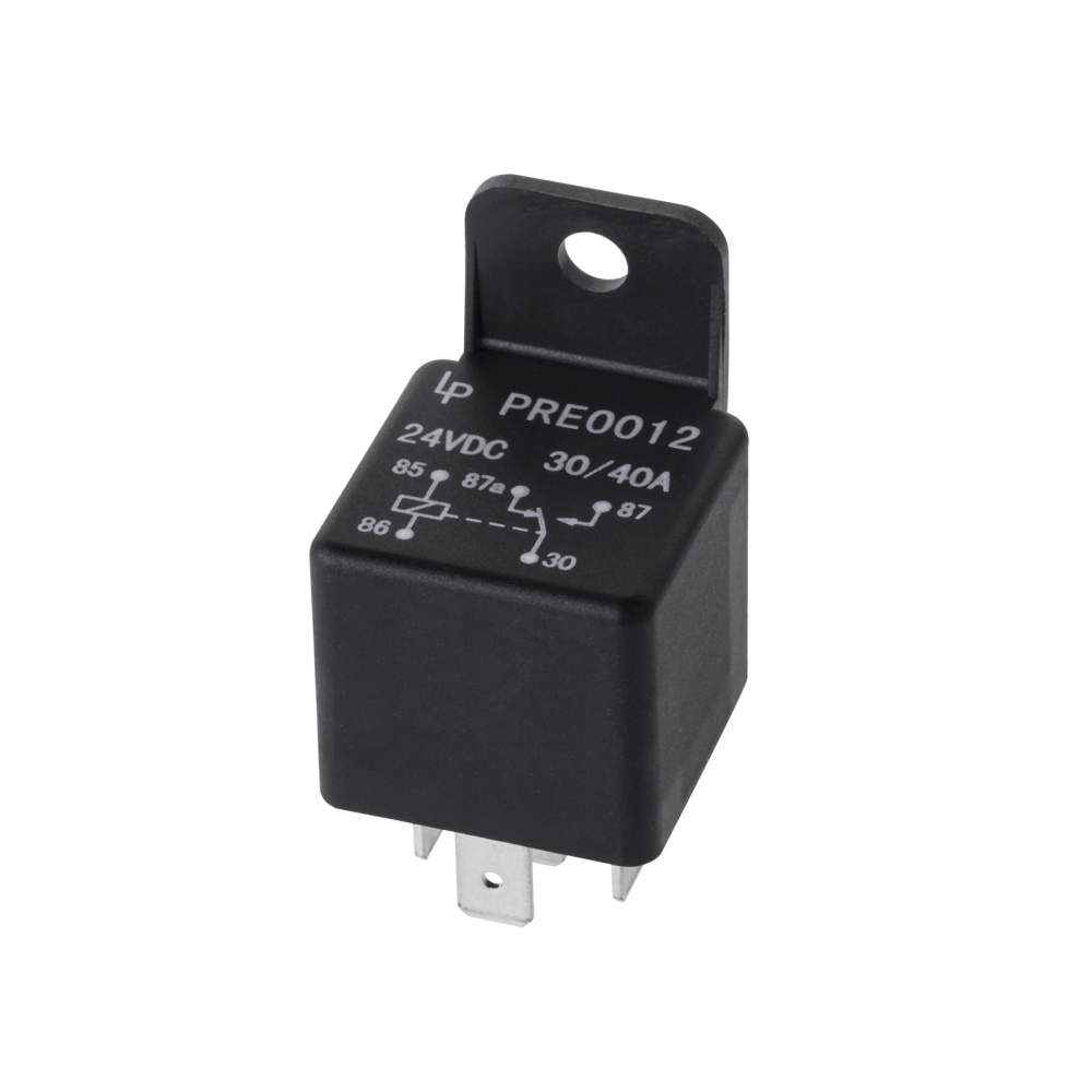 Relé automotivo 24 VDC, 30A/40A, Faston, 1 inversor