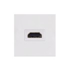 Placa de conexão (adaptador Pigtail) HDMI, fêmea, de 45 x 45 mm, branca