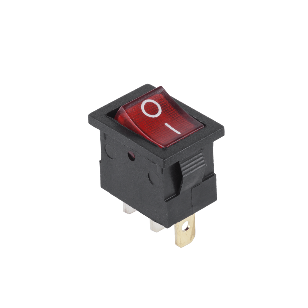 Interruptor simples ON-OFF, 230V, luminoso vermelho