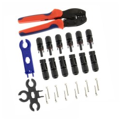 Conjunto Alicate de Cravar MC4, com Chaves de Aperto e Fichas, da marca PROK