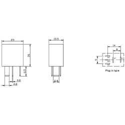 RELE ELETROMAGNETICO SPDT 1 CIRC.12VDC 25A