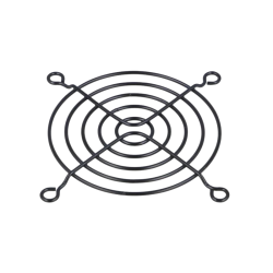 Grelha metálica para ventilador, 80x80mm, montagem de parafuso, preta