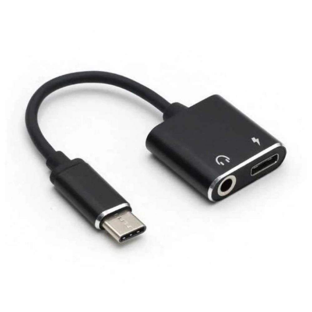 Adaptador USB-C para USB-C e Jack 3.5mm, da marca PROK