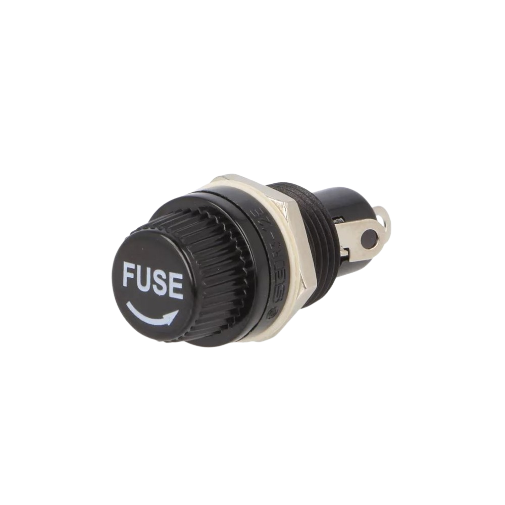 Suporte de fusíveis rosca para painel fusíveis 5,2 x 20mm em vidro