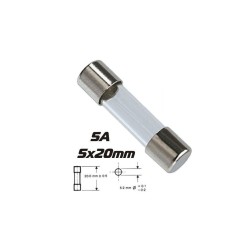 Fusível Vidro, 5x20, Fusão Rápida, 5A, VELLEMAN