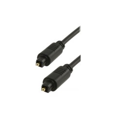 Cabo fibra óptica TOSLINK macho para macho 2mts