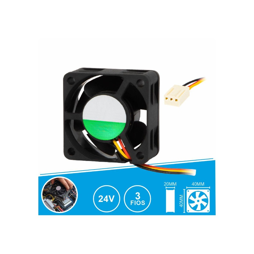 Ventoinha 24V 3 fios 40x40x20mm