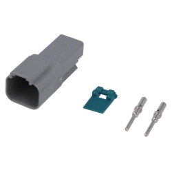 Ficha AT Macho 2P AMPHENOL (Conjunto)