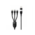 Cabo USB-A 3 em 1 USB-C/Lightning/MicroUSB