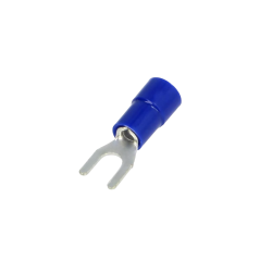 Terminal forquilha isolado azul, 2,5-3,7mm