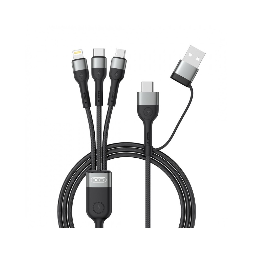 Cabo USB-A 3 em 1 USB-C/Lightning/MicroUSB