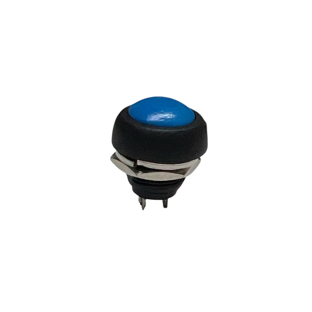 Pulsador Redondo 250VAC 1A Azul
