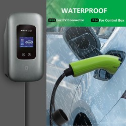 Estação de carregamento Tipo 2 para carros elétricos e híbridos, Trifásica, 22 kW, 32 A, Wi-Fi, LCD, RFID, Smart Life, TUYA, Wal