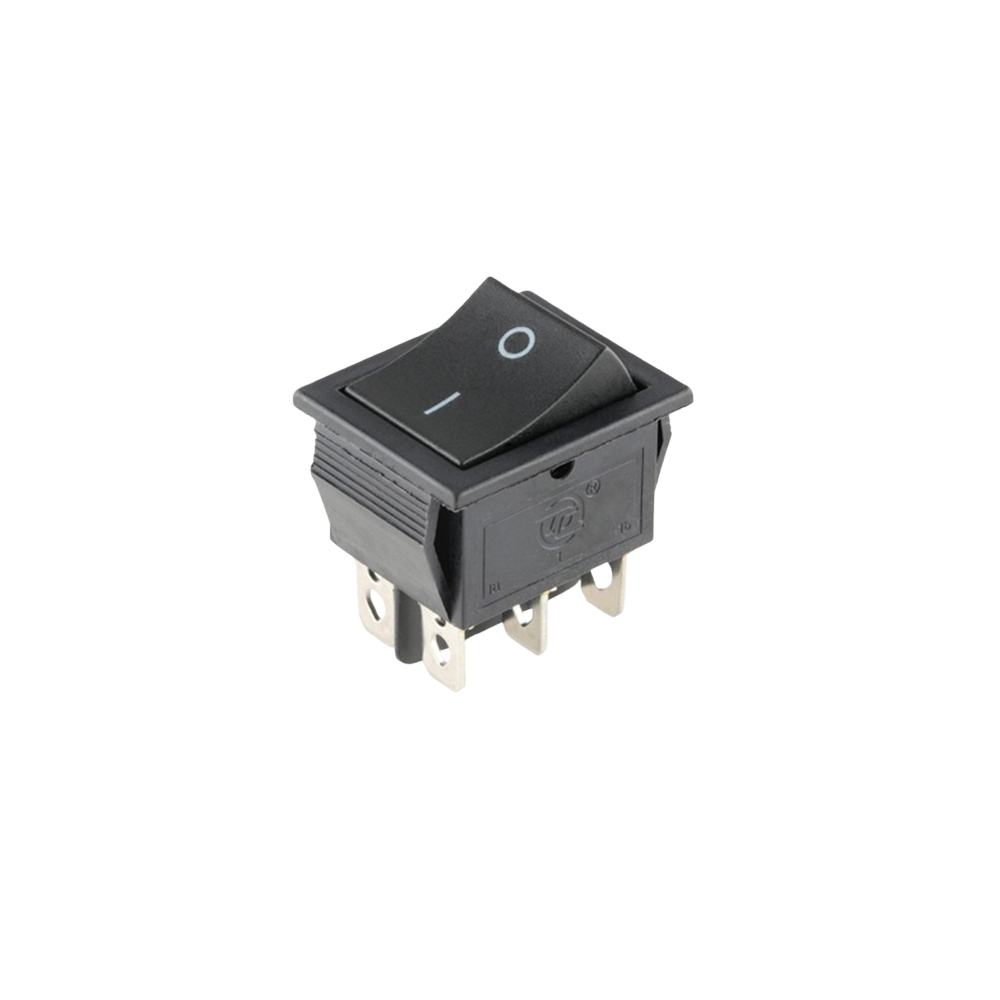Interruptor comutador ON-ON sem luz preto