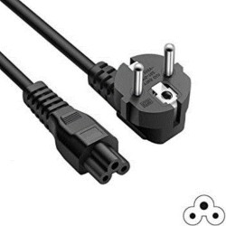 Cabo Alimentação Notebook, Schuko Macho / IEC C5 Fêmea, 1.8mt