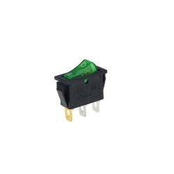 Interruptor basculante ON-OFF 1 circuito com luz verde 15A