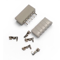 Conjunto fichas Pin-Socket 5p Macho / Fêmea
