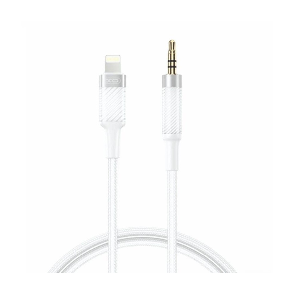Cabo Lightning Macho / Jack 3.5mm Macho, Branco,1 metro