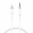 Cabo Lightning Macho / Jack 3.5mm Macho, Branco,1 metro