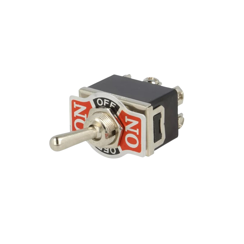 Interruptor Alavanca, 3 posições ON-OFF-ON, DP3T