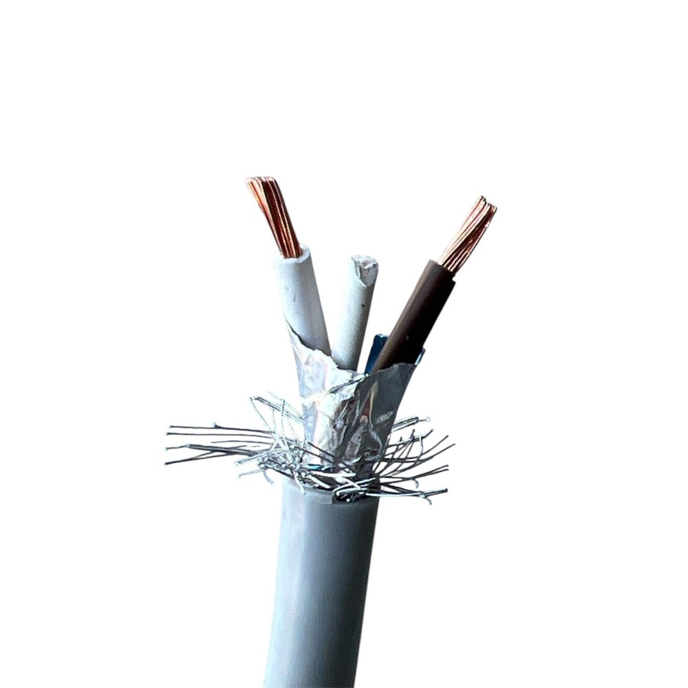 CABO INF. BLINDADO 2 COND.DE 1,5mm CINZENTO