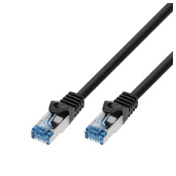 Cabo de rede S/FTP, CAT6A, LSZH, Preto, 10mt