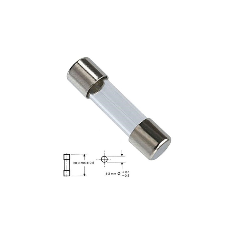 Fusível vidro 5x20 6.3A lento