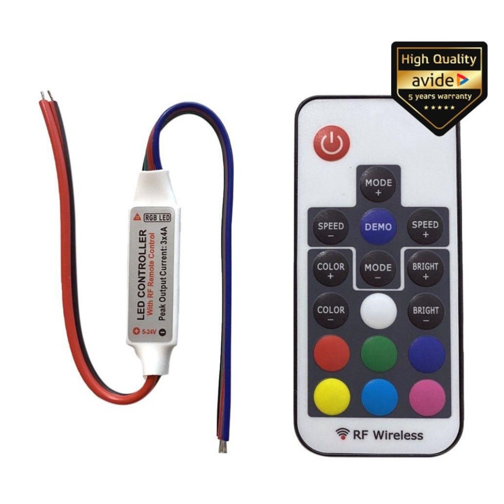 Controlador remoto 24 botões para fitas LED 12V 6A