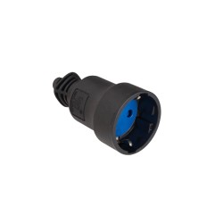 Ficha Schuko AC fêmea 16A PVC para cabo