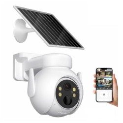 Câmera de Vigilância IP, FHD, Wifi, com Painel Solar, XO