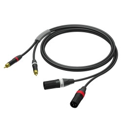 CABO 2xRCA STEREO 2xXLR MACHO 3MTS PROCAB