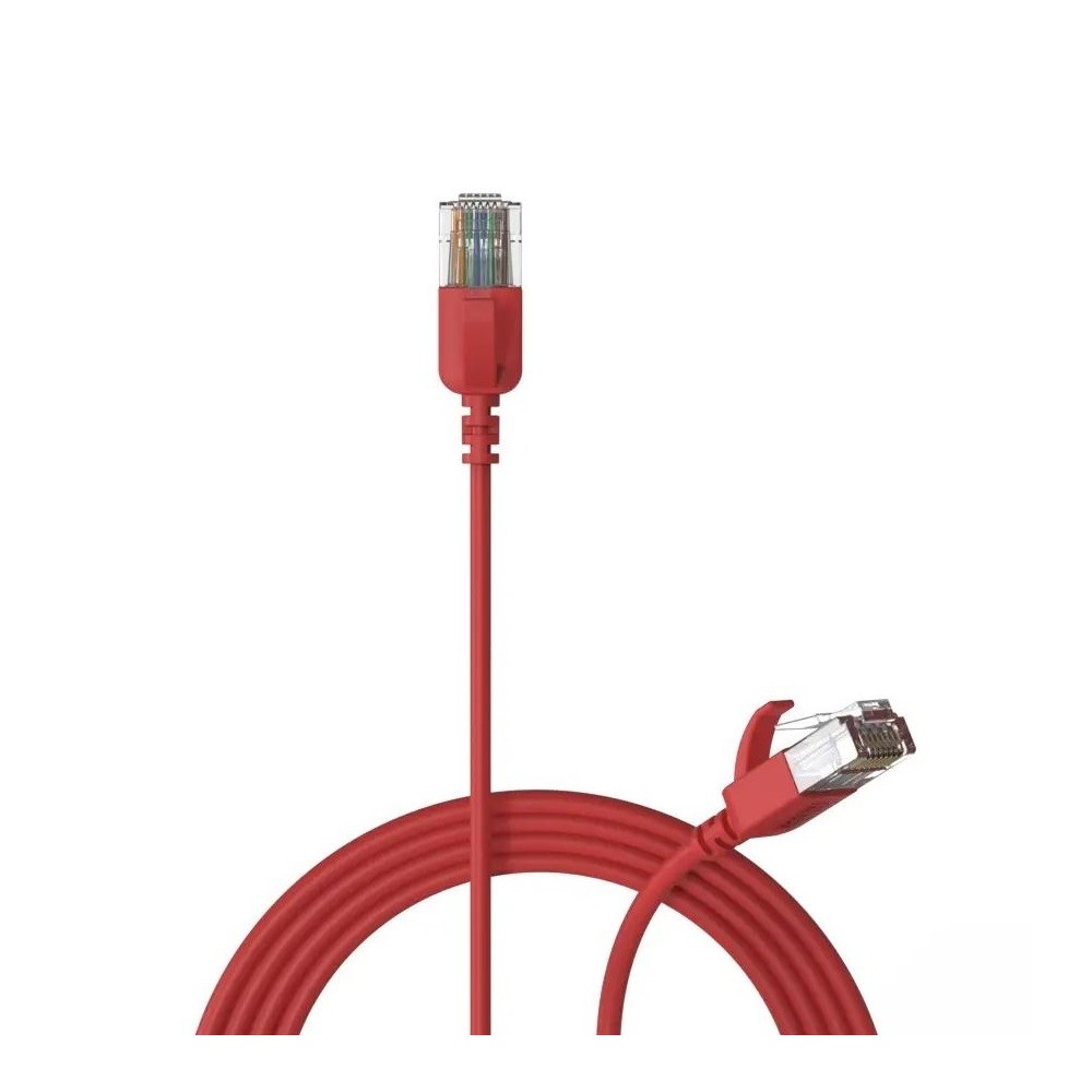 Cabo rede flexível CAT6A U/UTP vermelho 1.5mts PROCAB