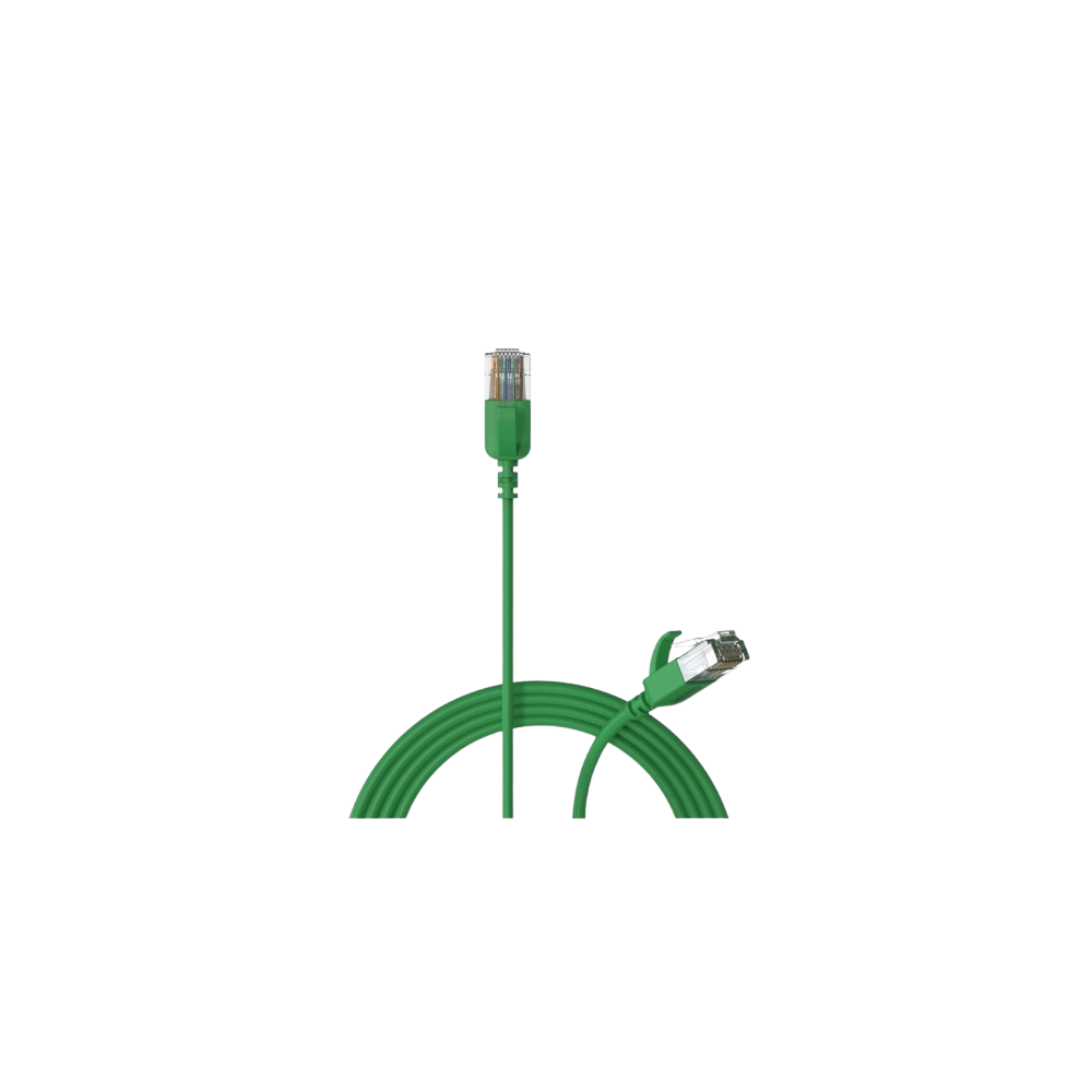 Cabo rede flexível CAT6A U/UTP verde 1.5mts PROCAB
