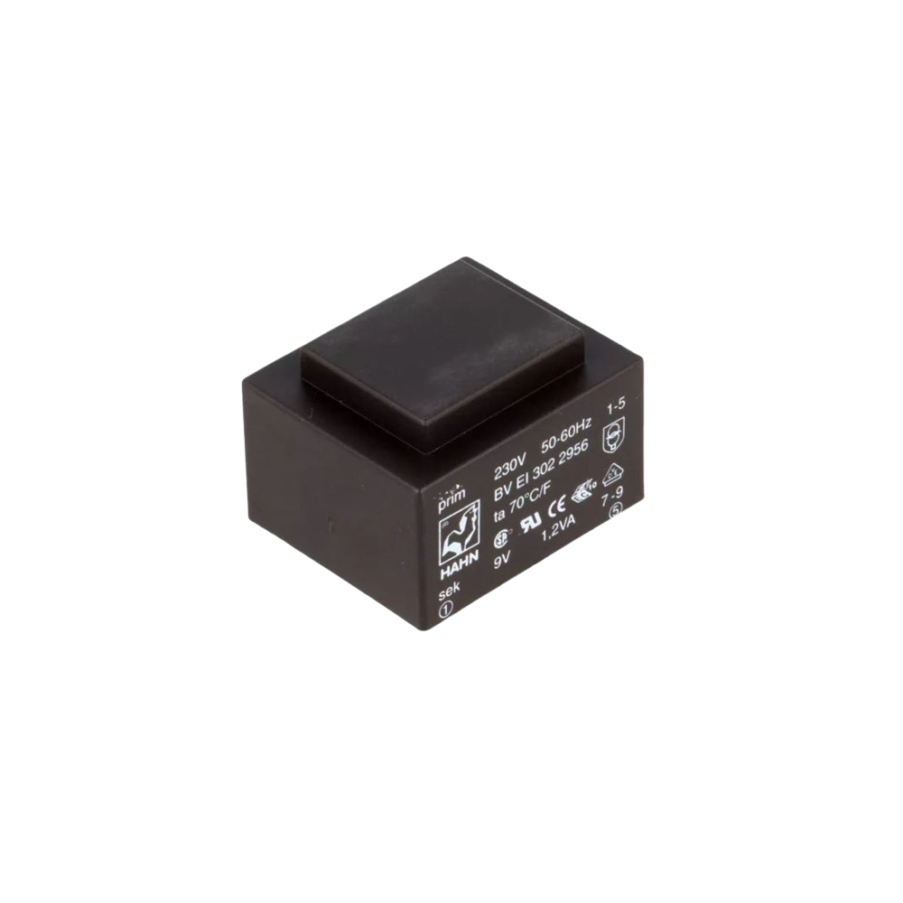 Transformador encapsulado 1,2VA 230VAC 9V