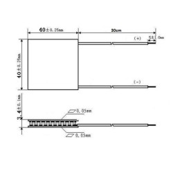 Peltier 40x40mm 12V/6A