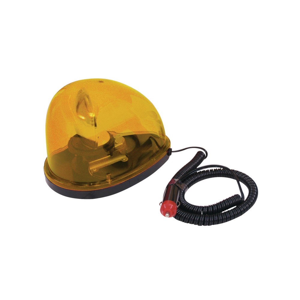 Pirilampo magnético laranja 12V com ficha isqueiro