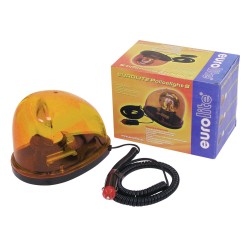 Pirilampo magnético laranja 12V com ficha isqueiro