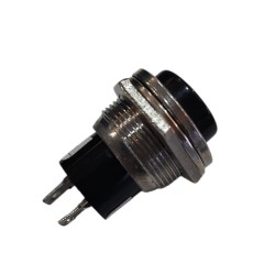 Pulsador / Botão Redondo, NF OFF-(ON), 125V, 3A, 20mm, preto