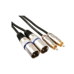 Cabo Áudio 2 XLR Macho 2 Rca Macho 1metro