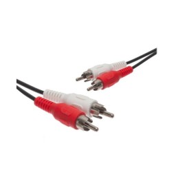 Cabo 2x2 Rca Macho/Macho 5mts