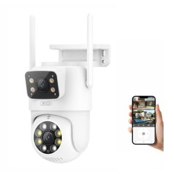 Câmara Vigilância IP Dupla 1080p 4MP, WiFi XO