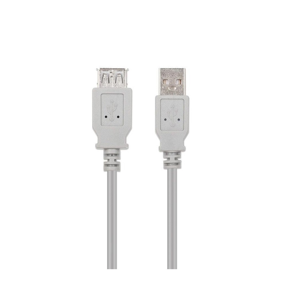 Cabo USB 2.0, Tipo A Macho/Fêmea, Bege, 1,8m