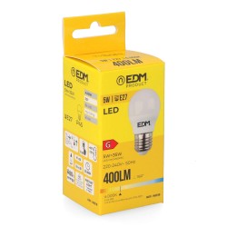 Lâmpada LED esférica E27 5W 4000K