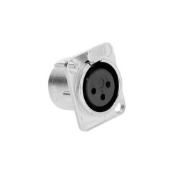Ficha XLR fêmea 3P painel AH