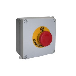 Botão de Emergência com caixa para exterior