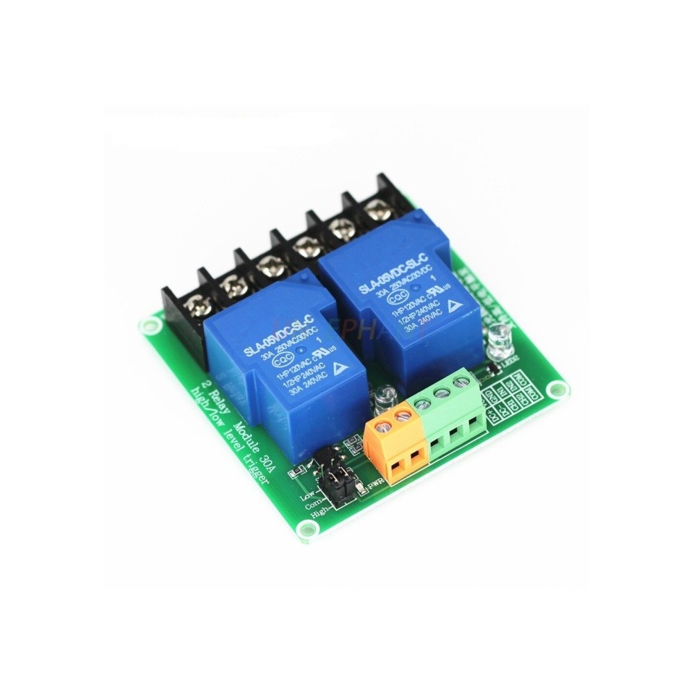 Módulo relé 5VDC 2 canais high/low level trigger para Arduíno
